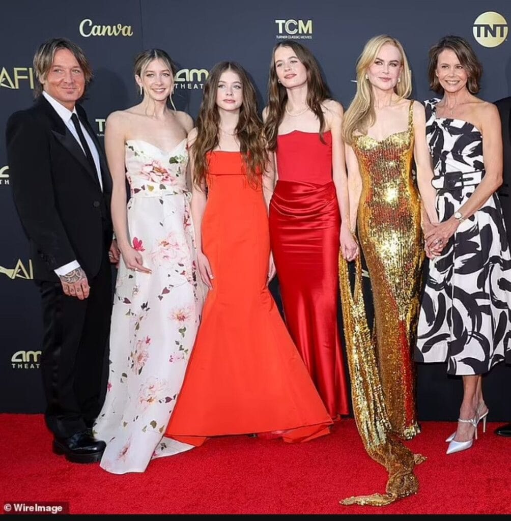 Nicole Kidman Shines at AFI Lifetime Achievement Award with Teen Daughters 2024