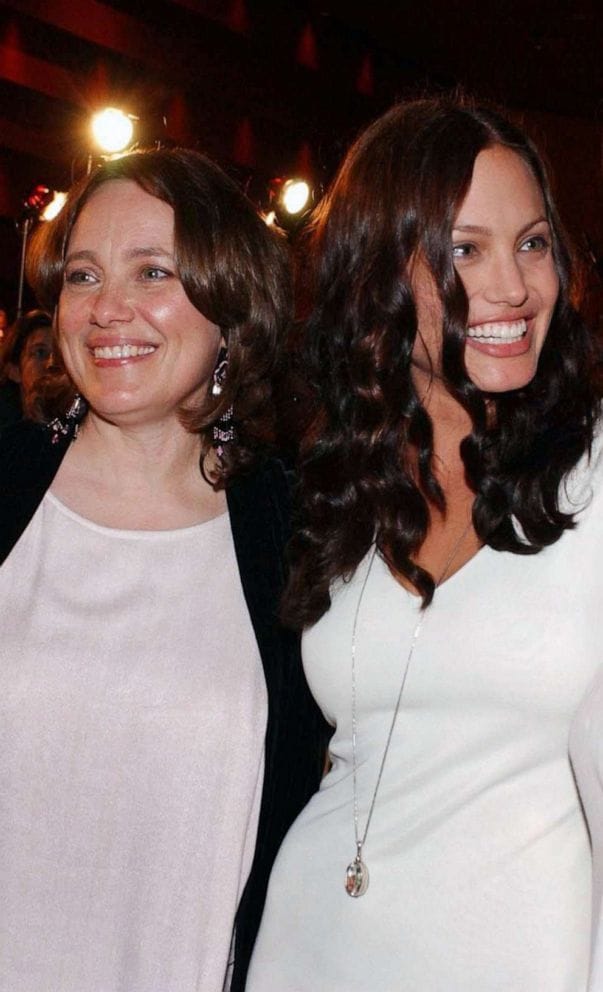 Angelina Jolie with mother