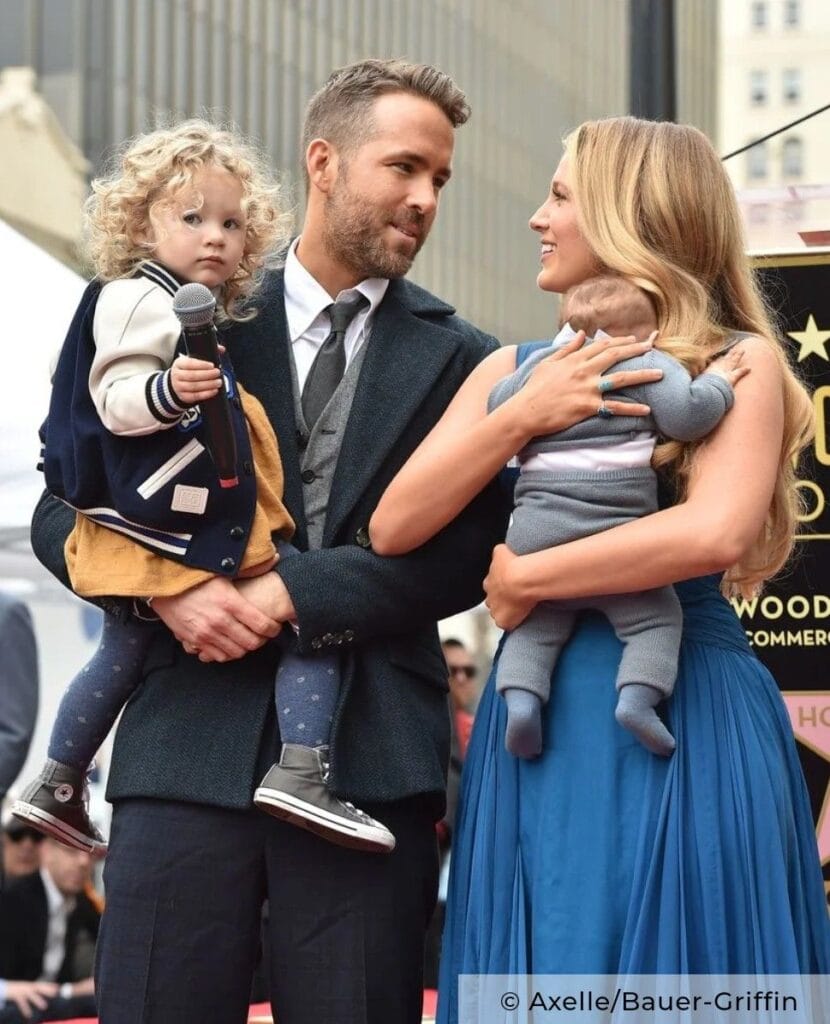 Blake Lively with Ryan Reynolds and kids