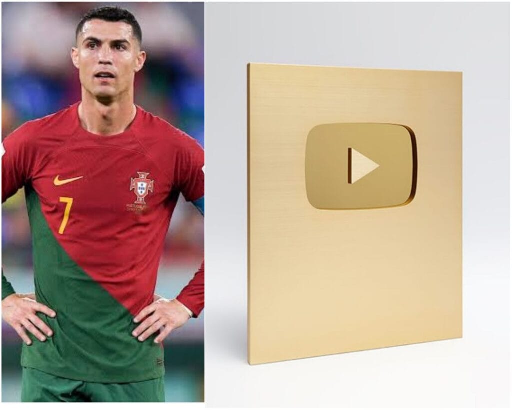 Cristiano Ronaldo Receives YouTube Gold Play Button in Record Breaking Time 24 hours 1 Cristiano Ronaldo