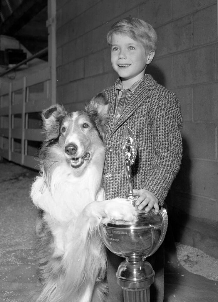 Jon_Provost_and_Lassie_with_the_Patsy_Award